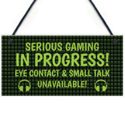 Red Ocean Funny Gaming Sign Neon Effect Boys Bedroom Man Cave Sign Gamer Gift - thumbnail 1