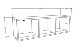 Vcm Wood Wall Shelf Wall Cabinet Arila L - thumbnail 5