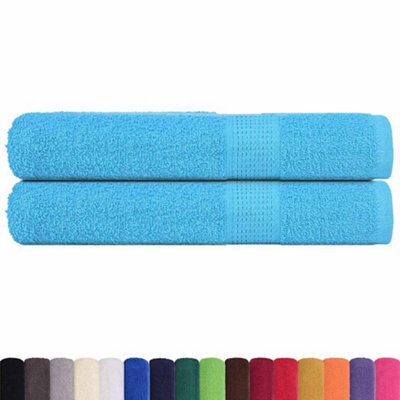 Berkfield Durable Sauna Towels 2 Pcs Turquoise 80X200 Cm 360 Gsm 100% Cotton