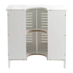 Darphe White Under Sink Bathroom Cabinet 2 Shutter Door - thumbnail 3