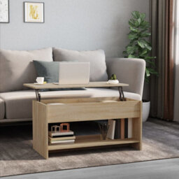 809650 Berkfield Coffee Table Sonoma Oak 102X50X52,5 Cm Engineered Wood - thumbnail 1