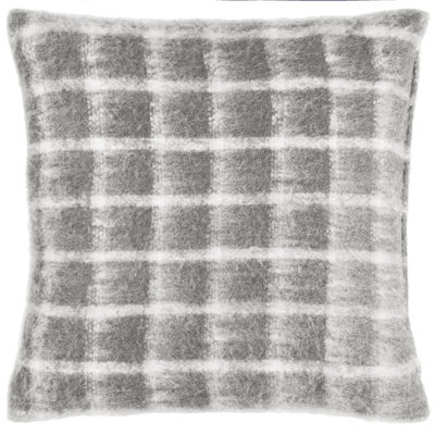 Yard Yarrow Check Faux Mohair Check Cushion Cover - image 1
