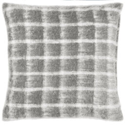 Yard Yarrow Check Faux Mohair Check Cushion Cover - thumbnail 1