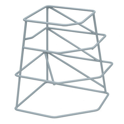 4 Tier Corner Plate Rack For Kitchen Cupboard Heavy Duty Space Saving Dish Rack Shelf Compact Storage Organiser Grey - image 1
