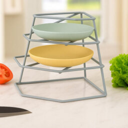 4 Tier Corner Plate Rack For Kitchen Cupboard Heavy Duty Space Saving Dish Rack Shelf Compact Storage Organiser Grey - thumbnail 7
