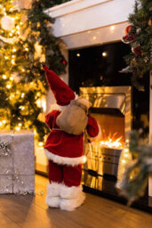 Christmas Red Jumbo Santa Claus - Deluxe In-Lit Battery Operated Soft Plush Standing Santa Figure Led - thumbnail 6