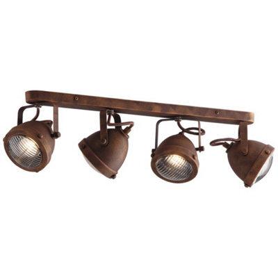 Luminosa Lighting Luminosa Habana 4 Light Spotlight Bars Rust 64.5X15.5X11.6Cm