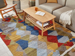 Beliani Rug Arzakan Multicolour 160 X 230 Cm Wool Kilim - thumbnail 2