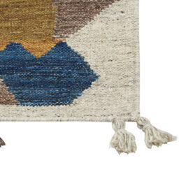Beliani Rug Arzakan Multicolour 160 X 230 Cm Wool Kilim - thumbnail 7