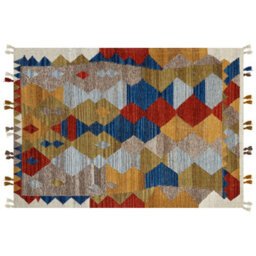 Beliani Rug Arzakan Multicolour 160 X 230 Cm Wool Kilim - thumbnail 4