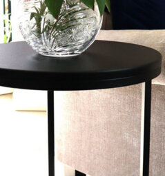 Aspect Furniture Paloma Round Side/end Table, Matte Black Tops And Base - thumbnail 2