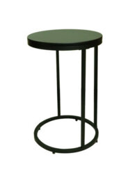 Aspect Furniture Paloma Round Side/end Table, Matte Black Tops And Base - thumbnail 3