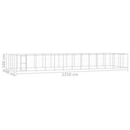 Berkfield Durable Outdoor Dog Kennel Galvanised Steel 53.24 M2 - thumbnail 6