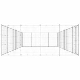 Berkfield Durable Outdoor Dog Kennel Galvanised Steel 53.24 M2 - thumbnail 3