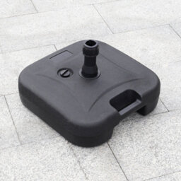 Living And Home Black Pp Square Plastic Water And Sand Filled Freestanding Garden Patio Parasol Base 20Kg - thumbnail 2