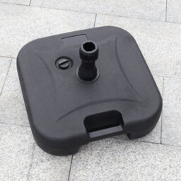 Living And Home Black Pp Square Plastic Water And Sand Filled Freestanding Garden Patio Parasol Base 20Kg - thumbnail 1