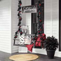 Pack Of 2 Black Halloween Garland - 5.9Ft Artificial Hanging Leaf & Rose Vine For Indoor Outdoor Wall & Party Fall Decor - thumbnail 8