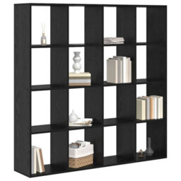 Berkfield Book Cabinet Black Oak 137.5 X 29 X 137.5 Cm Engineered Wood - thumbnail 3