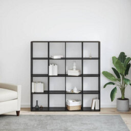 Berkfield Book Cabinet Black Oak 137.5 X 29 X 137.5 Cm Engineered Wood - thumbnail 4