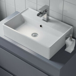 Aveli 800mm Bathroom Vanity Unit Countertop Rectangular Basin Sink Floor Standing Grey - thumbnail 4