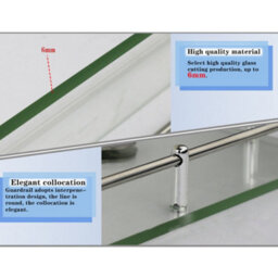 Living And Home Wall Mounted Tempered Glass Storage Organizer Bathroom Shelf 50 Cm - thumbnail 4