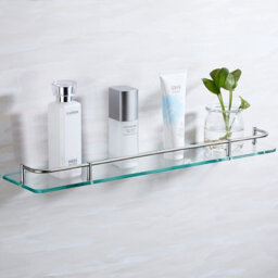 Living And Home Wall Mounted Tempered Glass Storage Organizer Bathroom Shelf 50 Cm - thumbnail 2