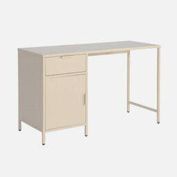 Sweeek - Children's Desk In Laminated Steel With 1 Drawer Beige L 120 X D 50 X H 75 Cm