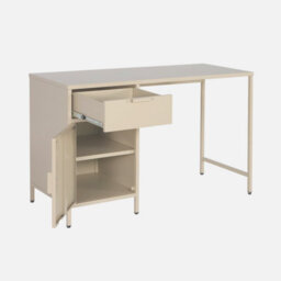 Sweeek - Children's Desk In Laminated Steel With 1 Drawer Beige L 120 X D 50 X H 75 Cm - thumbnail 3