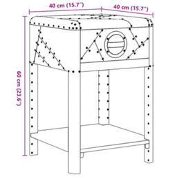 Berkfield Durable Aviator End Table With 1 Drawer Vintage Aircraft Airman Style - thumbnail 7