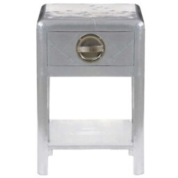 Berkfield Durable Aviator End Table With 1 Drawer Vintage Aircraft Airman Style - thumbnail 4