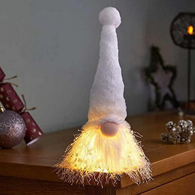 Led Christmas Gonk Nordic Santa Decoration - White - image 1