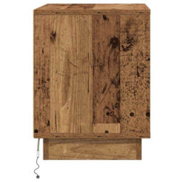 Berkfield Bedside Cabinet With Led Lights Old Wood 44X34,5X45 Cm - thumbnail 7