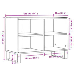 Walplus Tv Cabinet Grey Sonoma 69.5X30X50 Cm Engineered Wood - thumbnail 9