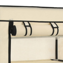 Walplus Shoe Cabinet With Cover Cream 58X28X106 Cm Fabric - thumbnail 5