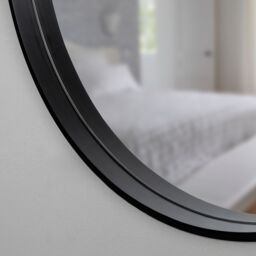 GoodHome Tisa Black Round Wall-Mounted Bathroom Mirror (H)60Cm (W)60Cm - thumbnail 5