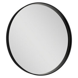 GoodHome Tisa Black Round Wall-Mounted Bathroom Mirror (H)60Cm (W)60Cm - thumbnail 1