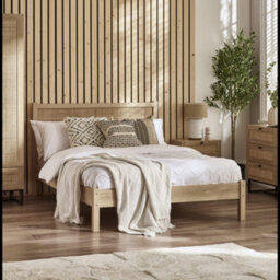 Oakham Zinc Rattan Bed - Oak -  King (150Cm) - thumbnail 2