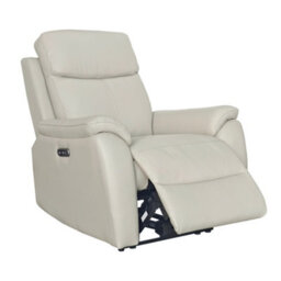 Aspire Kingsmere 3 + 2 + 1 Power Recliner Sofa Suite In Real Leather, Pewter - thumbnail 6