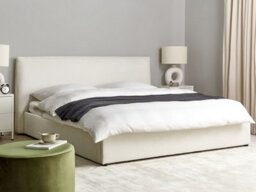 Beliani Ottoman Bed Boucle Lavaur 180 X 200 Cm (Eu Super King) Off-White - thumbnail 2