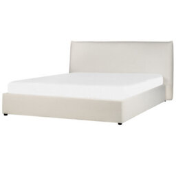 Beliani Ottoman Bed Boucle Lavaur 180 X 200 Cm (Eu Super King) Off-White - thumbnail 6