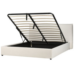 Beliani Ottoman Bed Boucle Lavaur 180 X 200 Cm (Eu Super King) Off-White - thumbnail 8