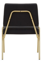 Orsina Comfortable Black Linen Chair, Elegant Design Comfortable Chair For Bedroom, Gold Finish Accent Chair - thumbnail 4