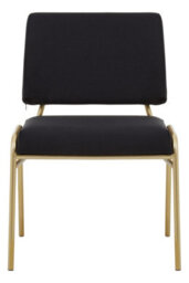 Orsina Comfortable Black Linen Chair, Elegant Design Comfortable Chair For Bedroom, Gold Finish Accent Chair - thumbnail 8