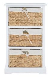 Orsina Stylish 3 Seagrass Drawer Chest, Modern Chest Of Drawers For Livingroom, Sleek Minimalist Chest For Lounge - thumbnail 1