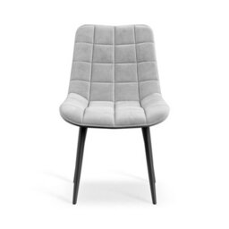 More4Homes Set Of 8 Nova Modern Velvet Dining Chair Padded Seat Metal Legs Kitchen (Grey) - thumbnail 3