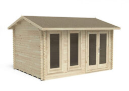 Forest Garden Chiltern 4.0M X 3.0M Log Cabin - Apex Roof, Double Glazed With Felt Shingles And Underlay - thumbnail 3