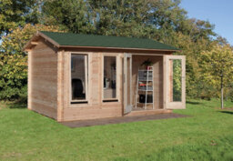 Forest Garden Chiltern 4.0M X 3.0M Log Cabin - Apex Roof, Double Glazed With Felt Shingles And Underlay - thumbnail 6