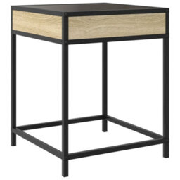 Berkfield Bedside Table With Infinity Led Sonoma Oak 40X40X51 Cm - thumbnail 8