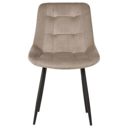 Beliani Set Of 2 Dining Chairs Melrose Velvet Taupe - thumbnail 5