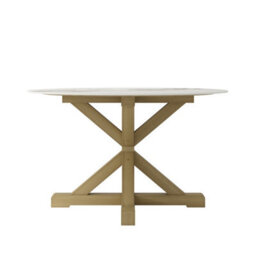 LPD Napa Stone Dining Table Marble Effect Top Modern Style For 4-6 People - thumbnail 4